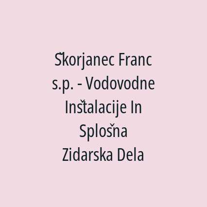 Škorjanec Franc s.p. - Vodovodne Inštalacije In Splošna Zidarska Dela - Logotip