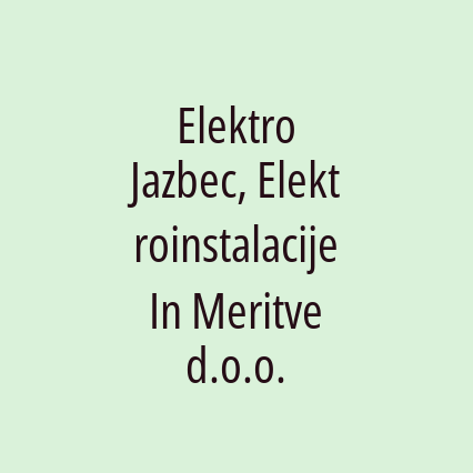 Elektro Jazbec, Elektroinstalacije In Meritve d.o.o. - Logotip