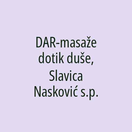 DAR-masaže dotik duše, Slavica Nasković s.p. - Logotip