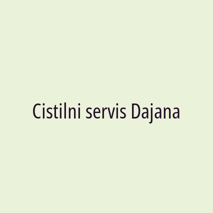 Cistilni servis Dajana