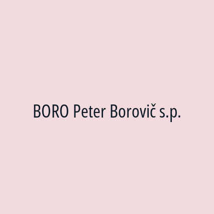 BORO Peter Borovič s.p. - Logotip