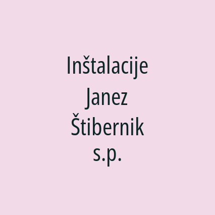 Inštalacije Janez Štibernik s.p.