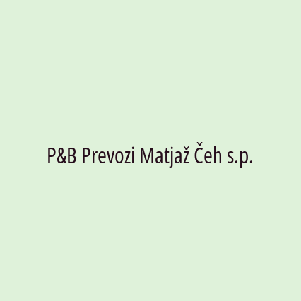 P&B Prevozi Matjaž Čeh s.p. - Logotip