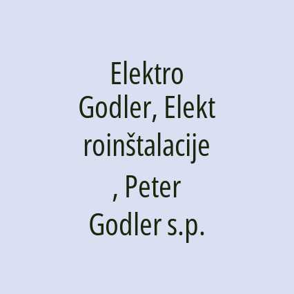 Elektro Godler, Elektroinštalacije, Peter Godler s.p. - Logotip