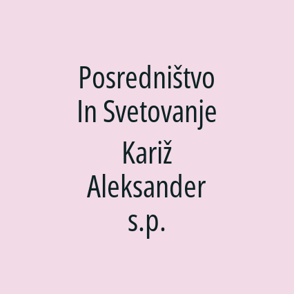 Posredništvo In Svetovanje Kariž Aleksander s.p. - Logotip