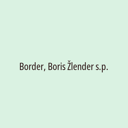 Border, Boris Žlender s.p. - Logotip