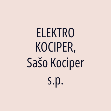 ELEKTRO KOCIPER, Sašo Kociper s.p. - Logotip