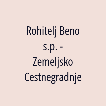 Rohitelj Beno s.p. - Zemeljsko Cestnegradnje - Logotip