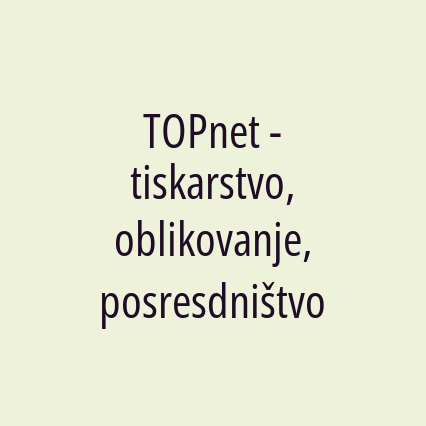 TOPnet - tiskarstvo, oblikovanje, posresdništvo - Logotip