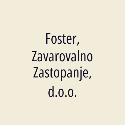 Foster, Zavarovalno Zastopanje, d.o.o. - Logotip