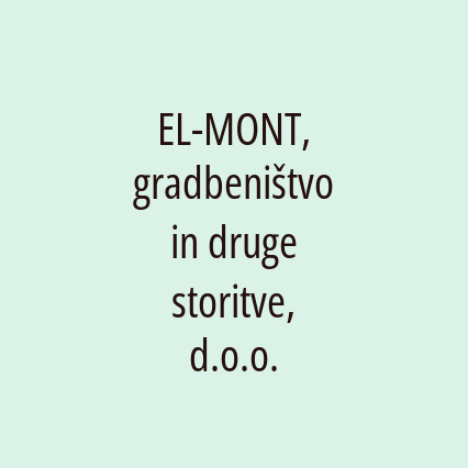 EL-MONT, gradbeništvo in druge storitve, d.o.o. - Logotip