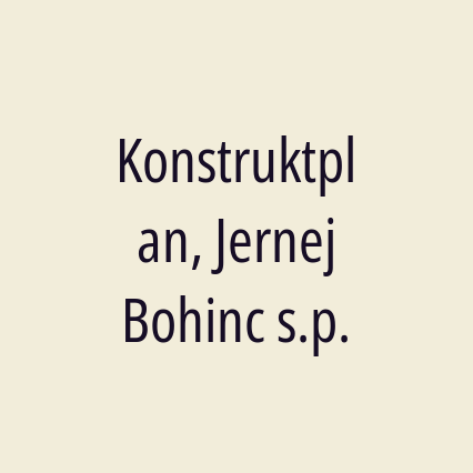 Konstruktplan, Jernej Bohinc s.p.