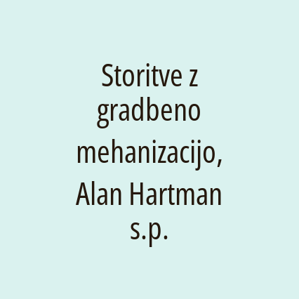 Storitve z gradbeno mehanizacijo, Alan Hartman s.p. - Logotip