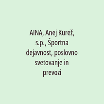 AINA, Anej Kurež, s.p., Športna dejavnost, poslovno svetovanje in prevozi - Logotip