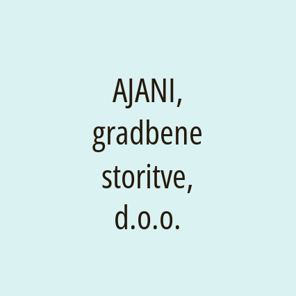 AJANI, gradbene storitve, d.o.o. - Logotip