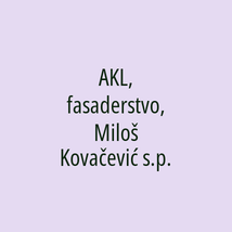 AKL, fasaderstvo, Miloš Kovačević s.p. - Logotip