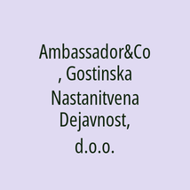 Ambassador&Co, Gostinska Nastanitvena Dejavnost, d.o.o. - Logotip