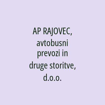 AP RAJOVEC, avtobusni prevozi in druge storitve, d.o.o. - Logotip