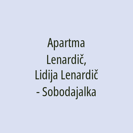 Apartma Lenardič, Lidija Lenardič - Sobodajalka - Logotip