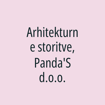 Arhitekturne storitve, Panda'S d.o.o. - Logotip