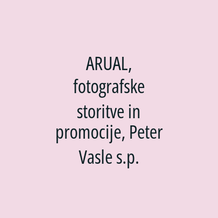 ARUAL, fotografske storitve in promocije, Peter Vasle s.p. - Logotip