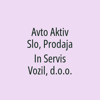 Avto Aktiv Slo, Prodaja In Servis Vozil, d.o.o. - Logotip