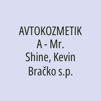 AVTOKOZMETIKA - Mr. Shine, Kevin Bračko s.p. - Logotip