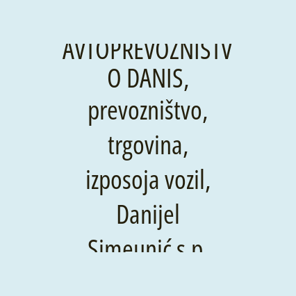 AVTOPREVOZNIŠTVO DANIS, prevozništvo, trgovina, izposoja vozil, Danijel Simeunić s.p. - Logotip