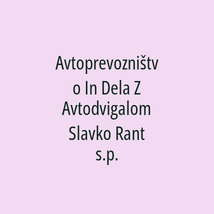 Avtoprevozništvo In Dela Z Avtodvigalom Slavko Rant s.p. - Logotip