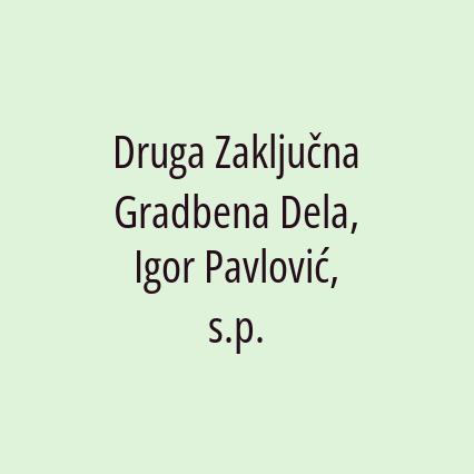 Druga Zaključna Gradbena Dela, Igor Pavlović, s.p. - Logotip