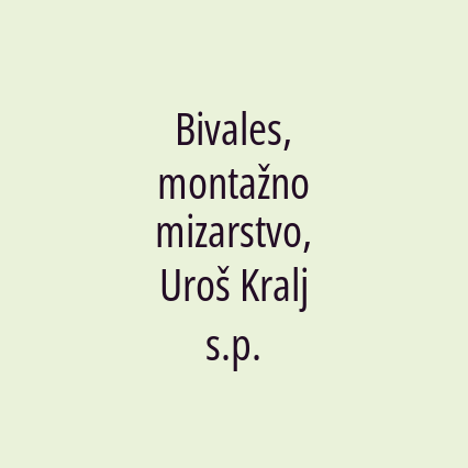 Bivales, montažno mizarstvo, Uroš Kralj s.p. - Logotip