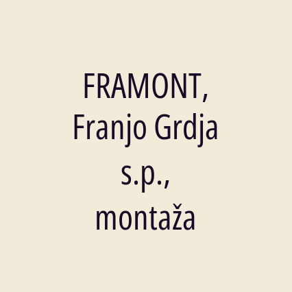 FRAMONT, Franjo Grdja s.p., montaža - Logotip