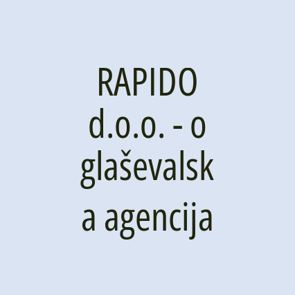 RAPIDO d.o.o. - oglaševalska agencija