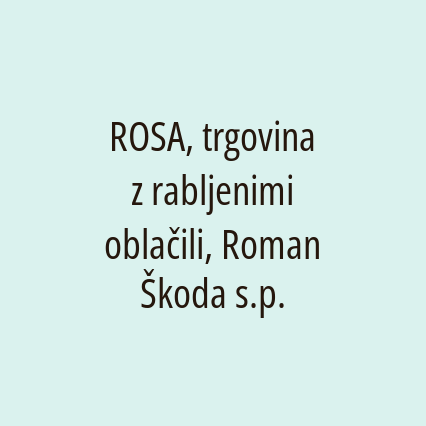 ROSA, trgovina z rabljenimi oblačili, Roman Škoda s.p. - Logotip