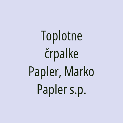 Toplotne črpalke Papler, Marko Papler s.p. - Logotip