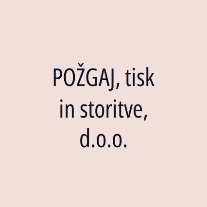 POŽGAJ, tisk in storitve, d.o.o.