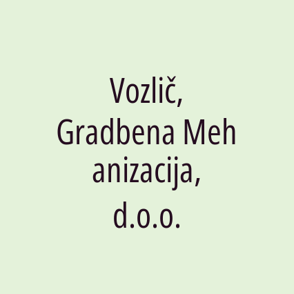 Vozlič, Gradbena Mehanizacija, d.o.o. - Logotip