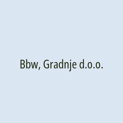 Bbw, Gradnje d.o.o. - Logotip