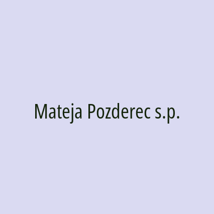 Mateja Pozderec s.p.