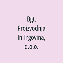 Bgt, Proizvodnja In Trgovina, d.o.o. - Logotip