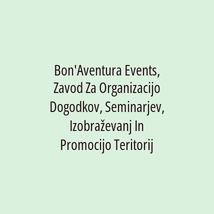 Bon'Aventura Events, Zavod Za Organizacijo Dogodkov, Seminarjev, Izobraževanj In Promocijo Teritorija - Logotip