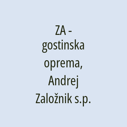 ZA - gostinska oprema, Andrej Založnik s.p. - Logotip