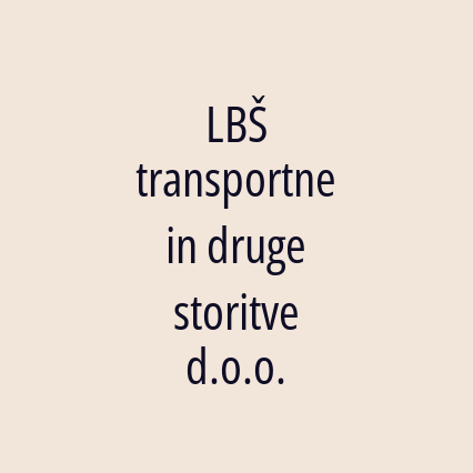 LBŠ transportne in druge storitve d.o.o. - Logotip