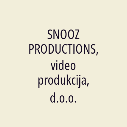 SNOOZ PRODUCTIONS, video produkcija, d.o.o. - Logotip