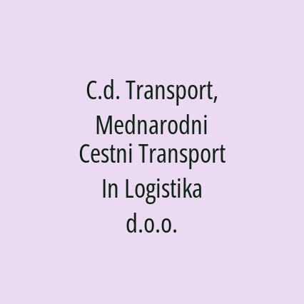 C.d. Transport, Mednarodni Cestni Transport In Logistika d.o.o. - Logotip