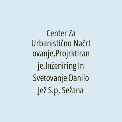 Center Za Urbanistično Načrtovanje,Projrktiranje,Inženiring In Svetovanje Danilo Jež S.p, Sežana - Logotip