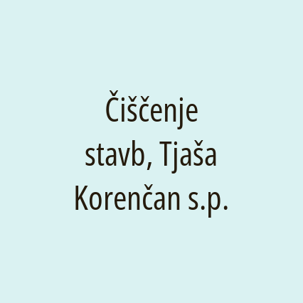 Čiščenje stavb, Tjaša Korenčan s.p. - Logotip