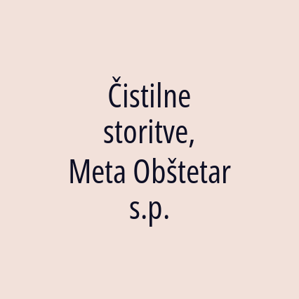 Čistilne storitve, Meta Obštetar s.p. - Logotip