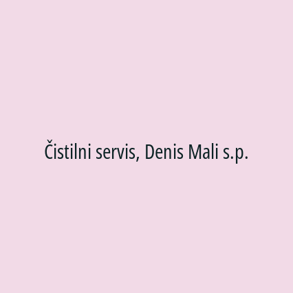 Čistilni servis, Denis Mali s.p. - Logotip