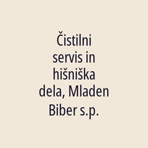 Čistilni servis in hišniška dela, Mladen Biber s.p. - Logotip